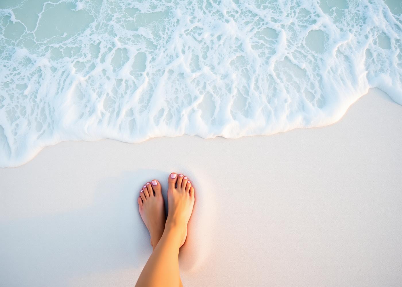 Feet in the sand
